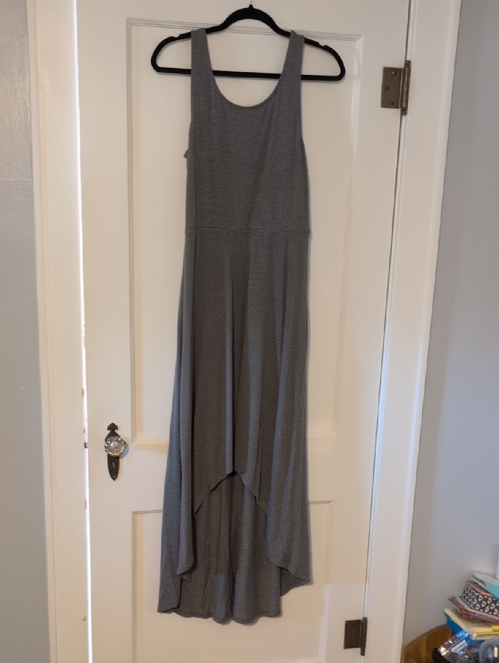 Xhilaration Gray Sleeveless High-Low Maxi Dress - Picture 1 of 3